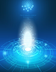 Fototapete - Hi-tech digital technology futuristic circuit digital. Abstract futuristic design. artificial intelligence. Modern futuristic design. Abstract technology vector illustration background.