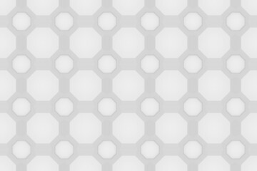 Poster - 3d rendering. Seamless modern gray hexagonal shape pattern tile design wall texture background.