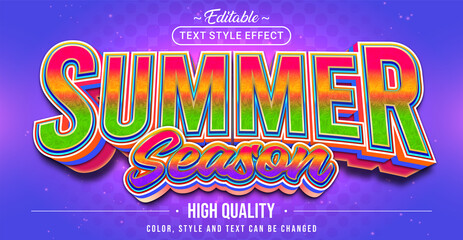 Poster - Editable Text Style Effect - Summer Season Text Style Theme.