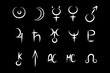 A set of hand drawn astrology planets. Good for any project.