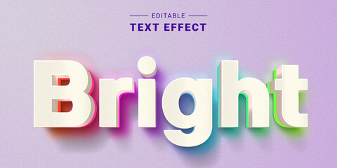 Wall Mural - Editable 3D Text Effect Mockup