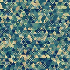 Canvas Print - vector trendy low poly seamless pattern. camouflage polygonal background