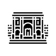 carthage historic building glyph icon vector. carthage historic building sign. isolated symbol illustration