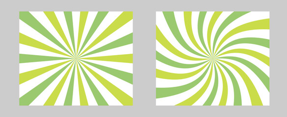 Poster - Solar explosion Sun Burst Effect. Green color burst set of 2 sun rays background. Circus background, abstract pattern with concentrated line that creates a lively and bright atmosphere.