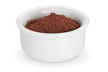 Wall Mural - Cocoa powder in a bowl isolated on white