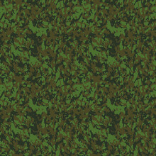 Texture Military Camouflage Repeats Seamless Army Green Hunting. Abstract Military Camo Background For Army And Hunting Textile Print. Vector Illustration.