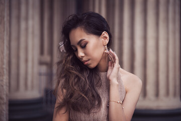 Poster - Close-up portrait of young asian beautiful woman