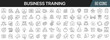 © stas111 - Business training and workshop line icons collection. Big UI icon set in a flat design. Thin outline icons pack. Vector illustration EPS10