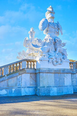 Sticker - Decorative plaster armor on Gloriette baluster, Schonbrunn Palace, Vienna, Austria