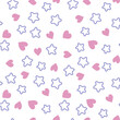 vector star hearts seamless pattern love symbol dream sky wallpaper