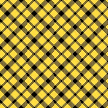 Yellow Black Seamless Plaid Vector Texture