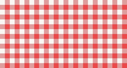 Wall Mural - Red white plaid vector texture