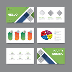 Business presentation slide corporate templates set. Use for modern keynote presentation background, brochure, website, slide, landing page, annual report, company profile, flyer, banner.