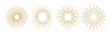 Sunburst set gold glitter style isolated on transparent background. Firework explosion, star, rays of light collection. Vector Illustration 10 eps