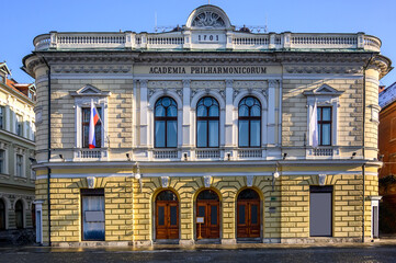 academia philarmonic on congress square of ljubljana, slovenia