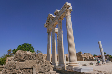 Columns of the Temple of Apollo in Side, Turkey