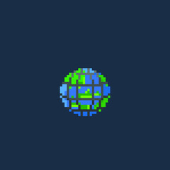 globe net in pixel art style