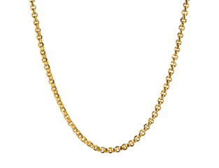 Wall Mural - gold necklace (with clipping path) isolated on white background