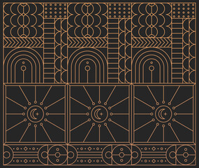 Sticker - modern geometric art deco. vector abstract geometric background. vector illustration.