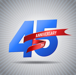 Wall Mural - 45 years of anniversary design template