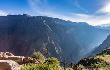 The Colca Canyon Is Located In A River Valley In Southern Peru.