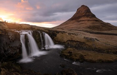 Wall Mural - kirkjefell foss in iceland