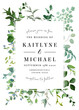 © lavendertime - Herbal vertical vector frame. Hand painted plants, branches, leaves on a white background