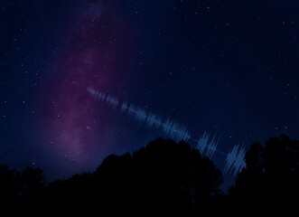 Wall Mural - Message from space on a starry night