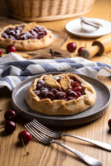 Wall Mural - galette with cherries