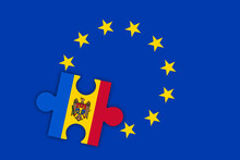 European Union And Moldova. Moldovan State As Candidate Or Member State Joining EU Coalition And Alliance. Acceptance Of State, Country And Nation..