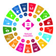 Reduced Inequalities Icon - Goal 10 out of 17 Sustainable Development Goals set by the United Nations General Assembly, Agenda 2030. Vector illustration EPS 10