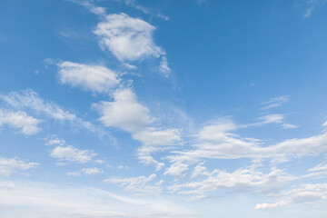 white clouds in blue sky