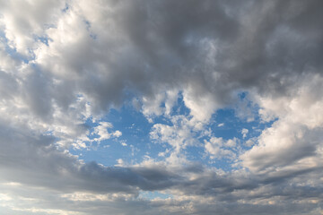 white clouds in blue sky