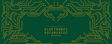 A Printed Circuit Board For Abstract Futuristic Digital Background Design