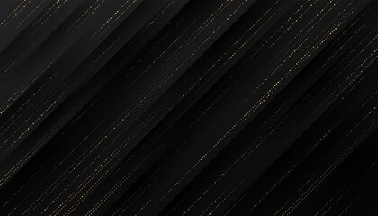Wall Mural - abstract diagonal geometric black gradient color background and glowing golden stripes line dots tex