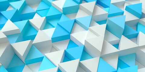 Poster - The texture of the volumetric multi-colored triangles. For smartphone. 3d render