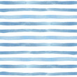 Watercolor blue stripes on white background. Nautical marine bac