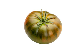 Wall Mural - Heirloom tomato isolated on white background. Tomato clipping path.