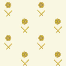 Beautiful Dark Yellow Flowers On Yellow Background. It Is A Seamless Pattern That Looks Pretty And Chic.