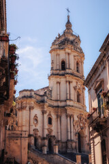 Wall Mural - City of Noto in the baroque old town in Sicily, Italy in Europe