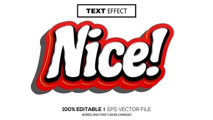 Poster - 3d editable text effect nice theme premium vector