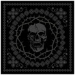 Gothic pattern with skull, bandana