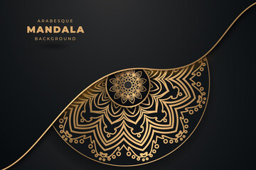 Wall Mural - Luxury Mandala Background Design Vector | Luxury Mandala Vector Background With Golden Arabesque Royal Pattern