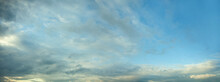 Panoramic Atmosphere Texture, Clear Sky With Clouds