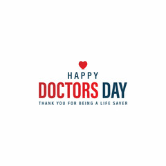 Happy Doctor's day with creative text design, vector illustration