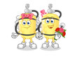 diver cylinder wedding cartoon. cartoon mascot vector