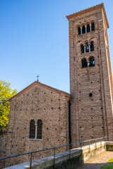 Wall Mural - View on the Basilica of San Francesco in Ravenna. April 10, 2022 Ravenna, Emilia Romagna - Italy