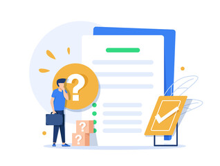 Poster - survey concept, consulting services,Questionnaire,tutoring and guidance icons