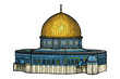 Al-Aqsa Mosque, Dome of the Rock - vector illustration