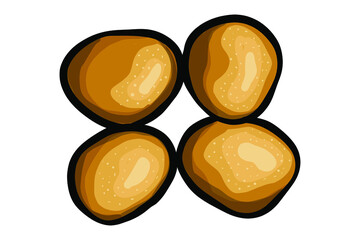 Wall Mural - Potatoes icon vector illustration - on white background